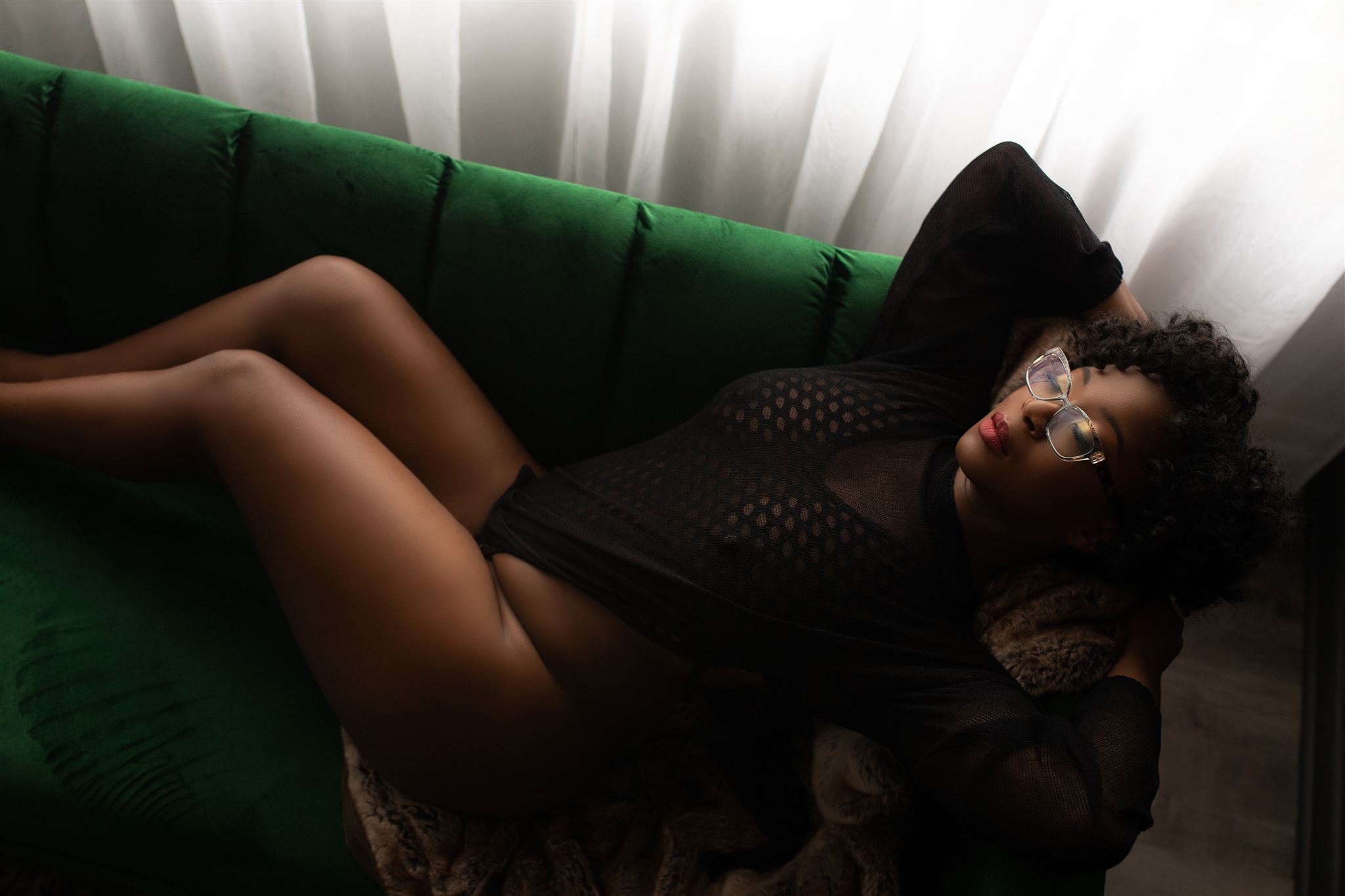 beautiful black women in boudoir